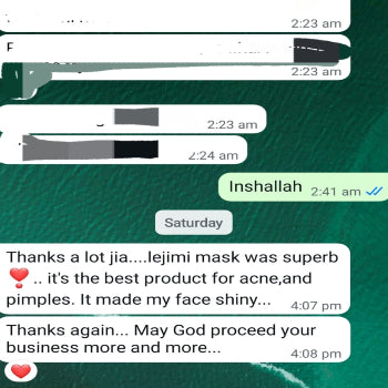 Client Testimonial Chat Screenshot