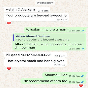 Client Testimonial Chat Screenshot