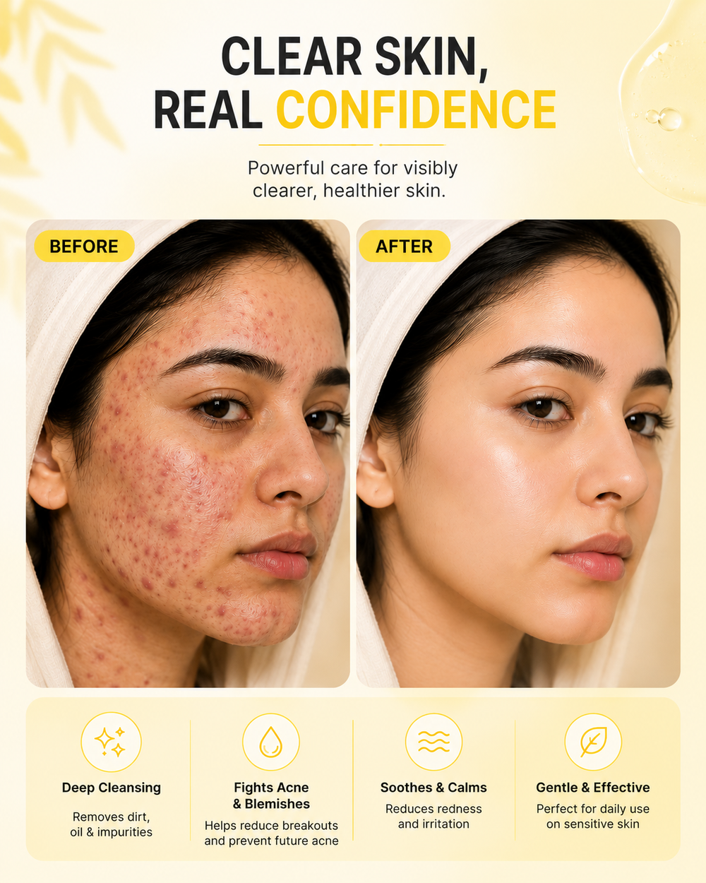 4 in 1 Acne Treatment Wash For Oily, Acne and Blackheads | Quantity 100ml